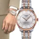 TISSOT天梭 官方授權 杜魯爾系列 典雅羅馬機械腕錶-玫瑰金x白 母親節 禮物 39mm/T1398072203800