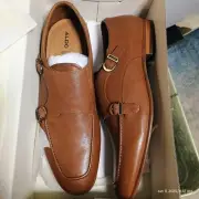 ALDO Leather Double Monk Strap Dress Shoes