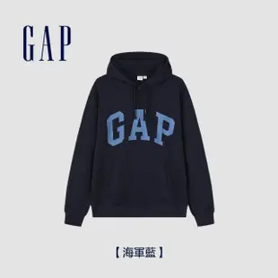 【GAP】男女同款 Logo帽T 碳素軟磨法式圈織系列-多色可選(892186)