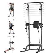 Advwin Pull Up Station, Adjust Power Tower Pull Up Chin Up Dip Station for Home Gym Strength Training, Max Load 180KG