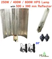 Bat Wing Reflector Hanger HPS 250/400W/600W Grow Bulb Light Ballast Hydroponics