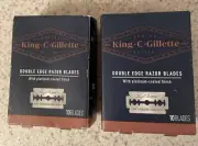 King C Gillette Double Edge Razor Blades 10 Count Each 2 BOX Lot