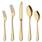 20 Pcs Gold Silverware Set Stainless Steel Cutlery Kitchen Utensil Set Tableware