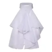Steampunk Ruffle False Collar Jabot Victorian Medieval Costume White Neck Collar