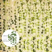 Elegant Wedding Party Reception Ivy Copper Wire String Lights – 2M-10M 20-100 LEDs Battery Operated for Home, Garden Decor