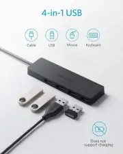 Anker 4-Port USB 3.0 Hub, Ultra-Slim Data USB Hub with 2 ft Extended Cable