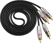 2RCA to 2RCA Stereo Audio Cable Multipurpose for Subwoofer Home Audio 1m