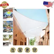 Custom 7' x 7' Triangle White Heavy Duty Sun Shade Sail with 95% UV Blockage
