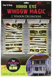 Horror Eyes Window Decorations 33 1/2" x 65"