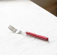 在飛比找友和YOHO優惠-[日本製] 高桑金属 燕三條 BISTRO復古餐叉 (紅色)