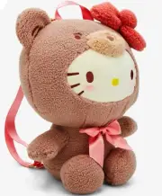 Hello Kitty Bear Costume Plush Backpack New