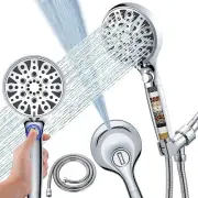 Filtered Shower Head with Handheld, 8-Mode Spray Setting 2-Power Jet Mode Shower