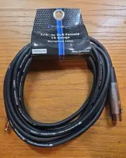 Technical Pro 1/4" to XLR Female Audio Cables 16 gauge 15 feet Microphone Cable