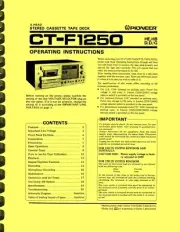 Pioneer CT-F1250 Cassette Tape Deck OPERATING INSTRUCTION and SERVICE MANUAL