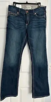 ARIAT Women's Real Mid-Rise Boot Cut Arrow Fit Vicky Burbank 32R NWT Jeans