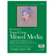 Strathmore Toned Mixed Media Pad 9x12 Gray
