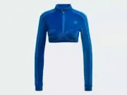 NWT $150 ADIDAS X JEREMY SCOTT women's top MEDIUM M TRACK VELVET CROP