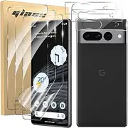 Avakot [3+3] Pack Elastic Skin Screen Protector for Google Pixel 7 Pro with Camera Lens Protector, Support Fingerprint Unlocking, 6.7 inch TPU Film for Google Pixel 7 Pro Screen Protector