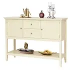 Buffet Sideboard Console Table Storage Cabinet Drawers Hallway Pine Wood Legs