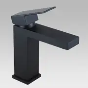 Cavallo Matte Black Square Basin Mixer