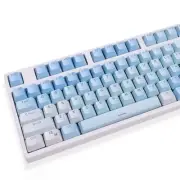 104 Keys Sunset Gradient Blue Backlit Keycaps Thick PBT OEM Profile for Cherr...