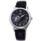 ORIENT東方錶 閃耀自信水鑽自動上鍊鏤空機械女錶-黑面銀框x41mm RA-AG0019B10B
