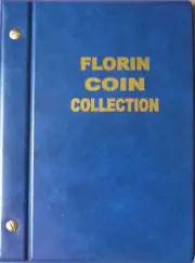 VST AUSTRALIAN 2/- COIN ALBUM FLORIN 1910 to 1963 with DATES MINTAGES PRINTED