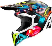 Airoh Wraaap Lollipop, motocross helmet , color: Black/Red/Blue/Neon-Yellow , size: XL