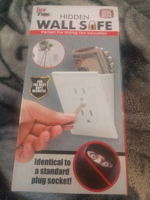 Hidden Wall Safe Outlet Discreet Storage for Valuables, Keys & Jewelry Safe Box