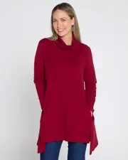 Joslin Cowl Tunic - Burgundy