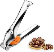 TJ POP Chestnut Cutter, 304 Stainless Steel Chestnut Cracker, Portable Chestnut Opener Clip Peeler, Multifunctional Walnut Hazelnut Pecan Nut Cracker, Ergonomic Kitchen Tool for Easy Shelling