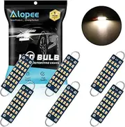 Alopee 561 LED Rigid Loop Bulb 44mm(1.73") Warm White 24SMD 2016 Chips, Non-Polarity 561 562 567 564 RL4410 LED Bulb for Vanity Visor Light Map Dome,Door,Trunk,License Plate Light, Pack of 6, DC 12V