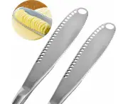 Butter Knife Stainless Steel Butter Spreader, Cold Butter Multi-Function Butter Knife, 3 In 1 Kitchen Gadget, Butter Grinder,