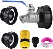 3-Size IBC Tote Adapter, 275-330 Gallon Tank Fittings 2.44" Brass