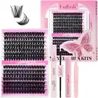Lash Extension DIY Kit Lash Clusters D Curl Cluster Lashes with Lash Bond and Se