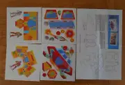VINTAGE Make a spaceship kit with STICKERS FOR SHOEBOX HOUSE 1986 figures