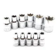 11* Type E Torx Star Female Bit Sockets Set 3/8" 1/4" Drive E4 -E20 Repair Tool