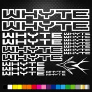 FITS Whyte Vinyl Stickers Sheet Bike Frame Cycle Cycling Bicycle Mtb Road