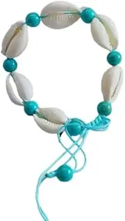 [Namzi] Shell Woven Bracelet Anklets for Women Boho Anklet Bracelet Beach Foot Jewelry for Party(Style B), 7.48-12.59inch, no gemstone