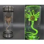Alien Glow Jar Xenomorph Facehugger Embryo Movie Prop 18cm Green LED Lights NEW