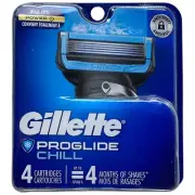 3 X Gillette Proglide Chill Razor Blade Refill 4 Pack Cartridges All Proglide!