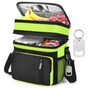 Insulated Lunch Bag Women & Men | Large Adult Lunch Box | Double-Layer Reusab...