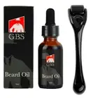 Beard & Mustache Growth Oil for Men Hair Grooming Health Shine W Derma Roller