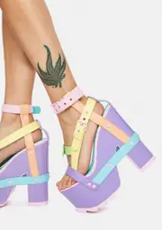 [Y.R.U.] Pastel Nightcall Platform Heels