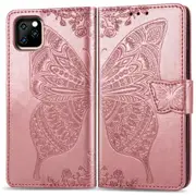 For iPhone 11 Pro Max Case, Butterfly Love PU Leather Wallet Cover, Rose gold