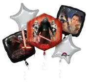 Star Wars Kylos Ren & Storm trooper Party Favor 5CT Foil Balloon Bouquet