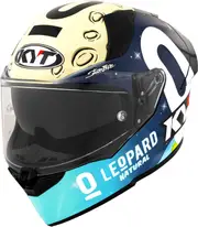 KYT R2R MAX Foggia Mugello 2022 Replica, full face helmet , color: Black/White/Light Blue/Beige , size: XL