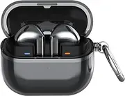 USTIYA Case for Samsung Galaxy Buds 3 / Buds 3 Pro Cover Protector Case Protection Shock-Absorption TPU (Transparently Black/Grey)