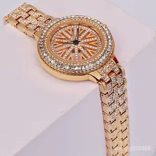 圓形金色手錶  女士 手錶手錶手錶手錶新款時尚手錶 玫瑰時來運轉