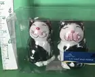 Cat Salt and Pepper Shakers Pots Ceramic Holiday Time Black White Stripes New